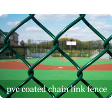Clôtures de liens en chaîne revêtues de PVC de couleur verte